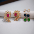 4 Color Changeable Rose Gold Studs