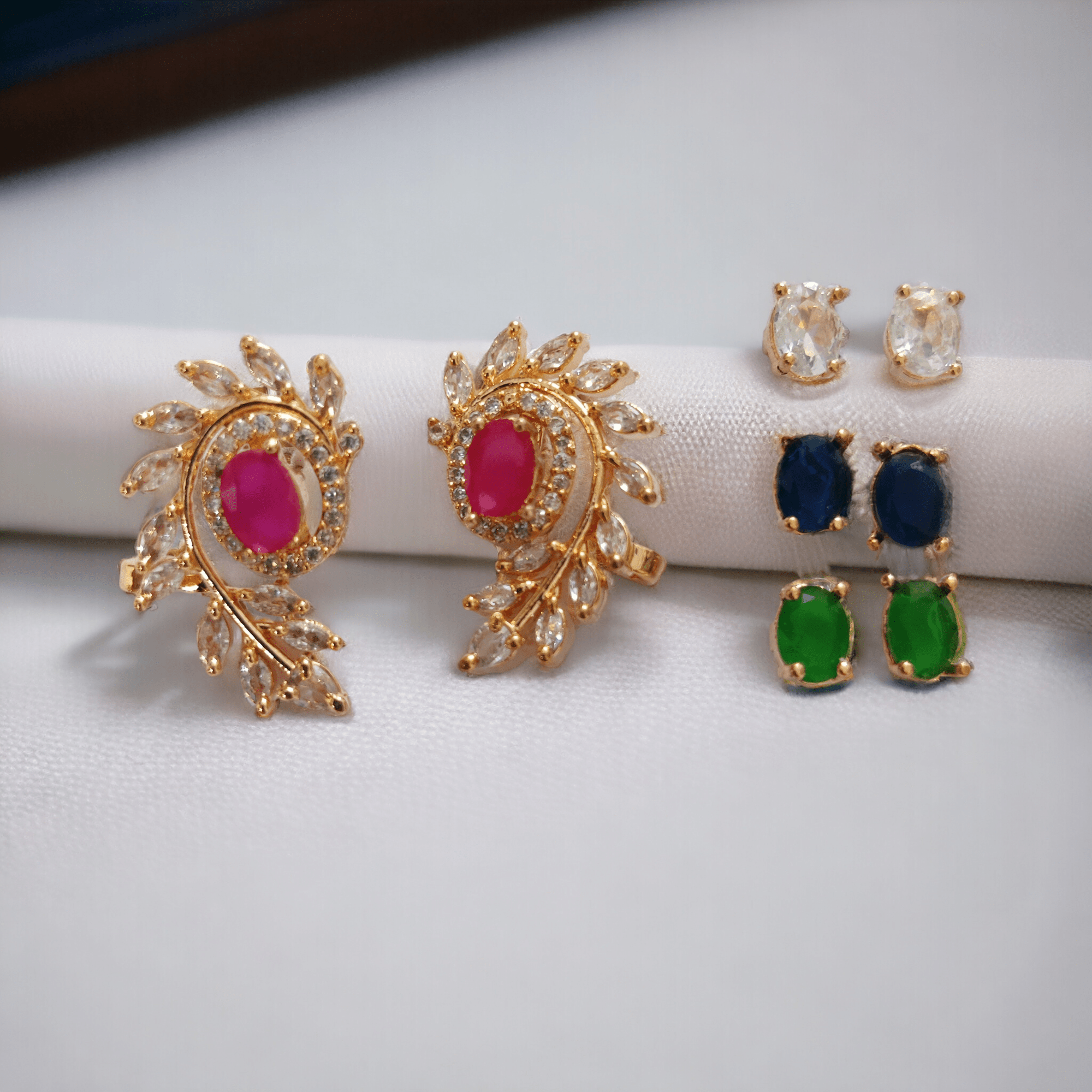 4 Color Changeable Rose Gold Studs