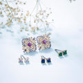 4 Color Interchangeable Modular Golden Black Studs