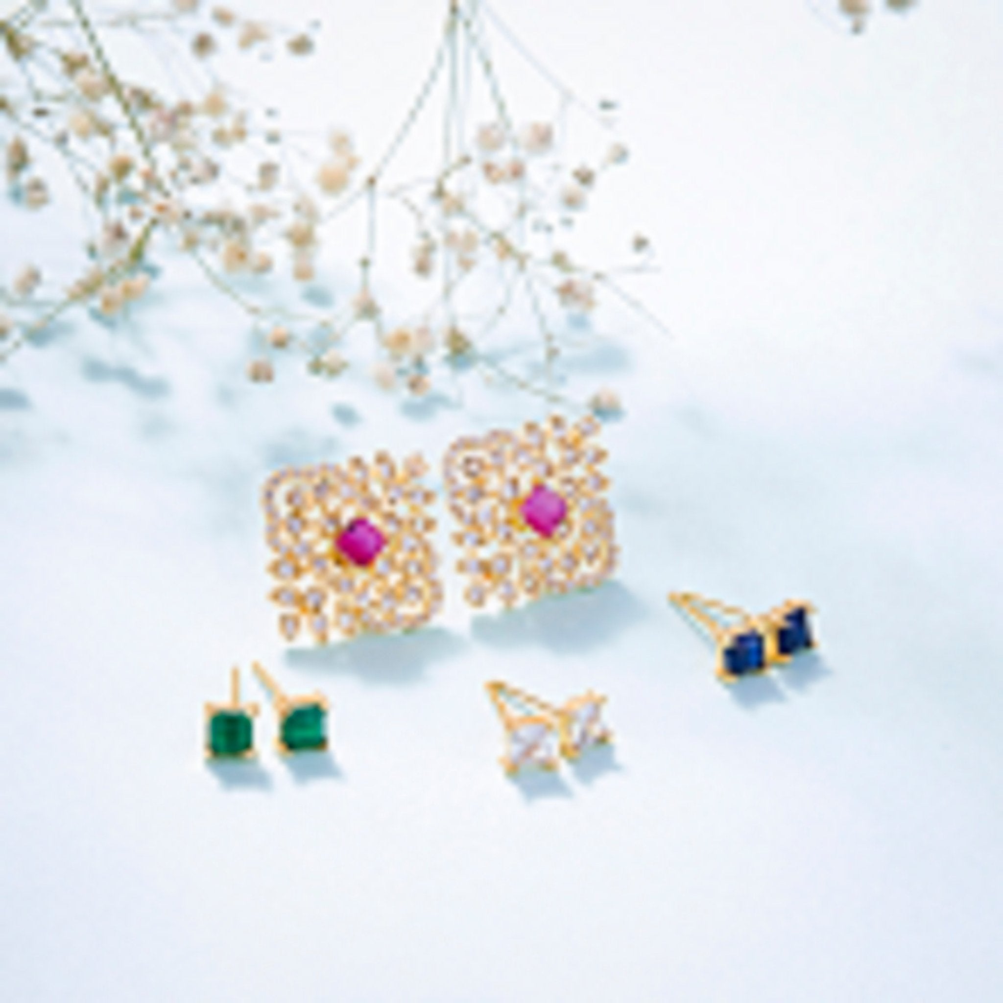 4 Color Interchangeable Modular Golden Studs