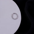 Hoop Rhodium Plated AD Nose Pin