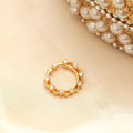 Designed Star Gold Plated AD Nose Pin