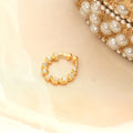 Wavy Hoop Gold Plated AD Nose Pin