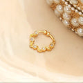 Hoop Wave Gold Plated AD Nose Pin