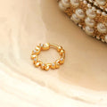 Heart Motif Gold Plated AD Nose Pin