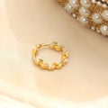 Spiral Wave Hoop Gold Plated AD Nose Pin