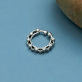 Rhodium Plated Round CZ Nose Pin