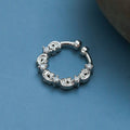 Rhodium Plated Leaf Design CZ Nose Pin