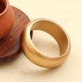 Minimalist Wide Resin Bangle Bracelet with Matte Gold Finish (Size-2.6)