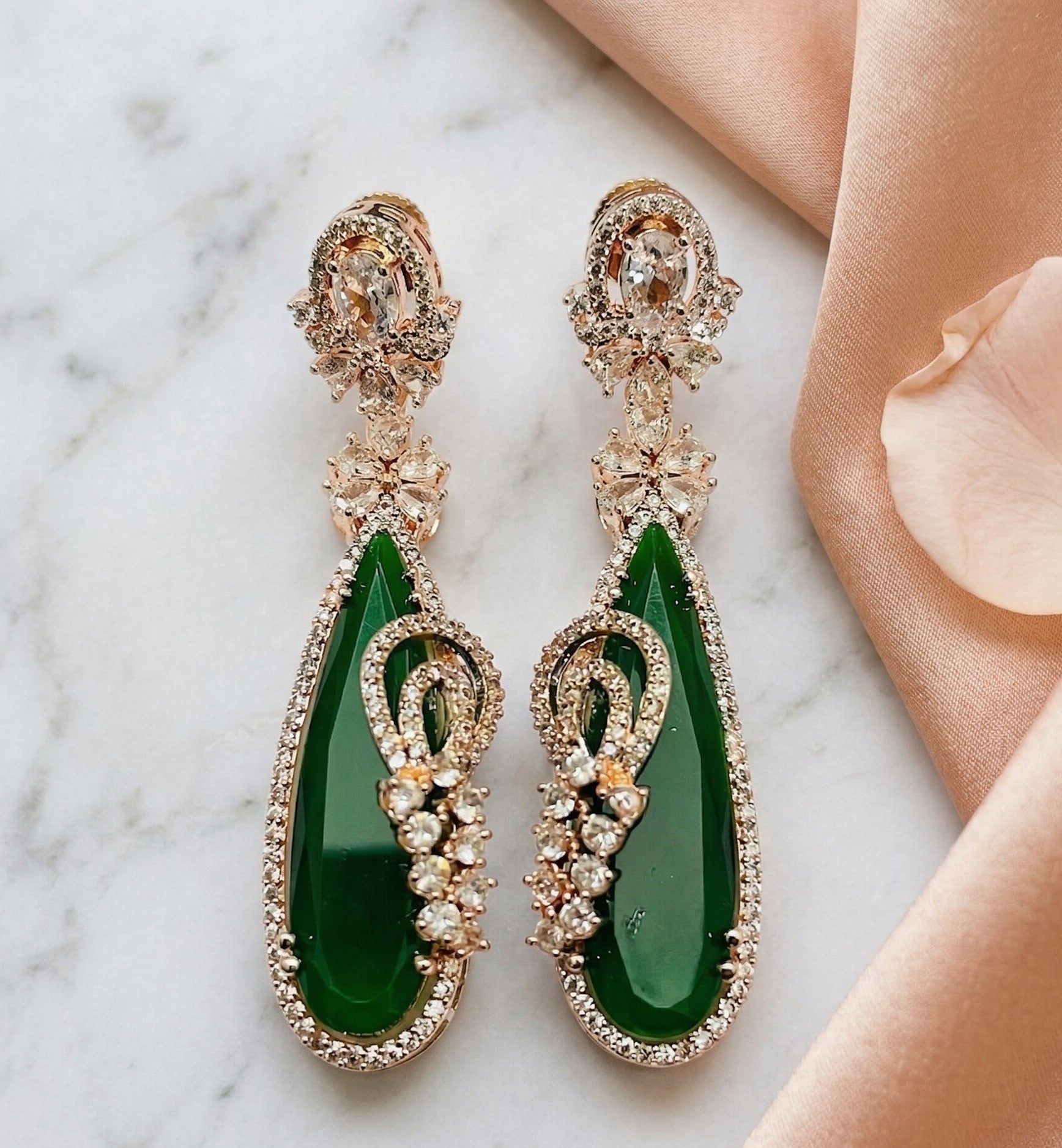 Forest Enchantment Rose Gold Earrings