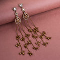Solitaire Loop Mehendi Plated Earrings