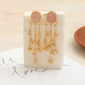 Oval Loop Gold Plated Earrings