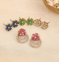 Glorious Floret Mehendi Plated Changeable Earrings