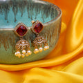 Square Loop Mehendi Plated Jhumka