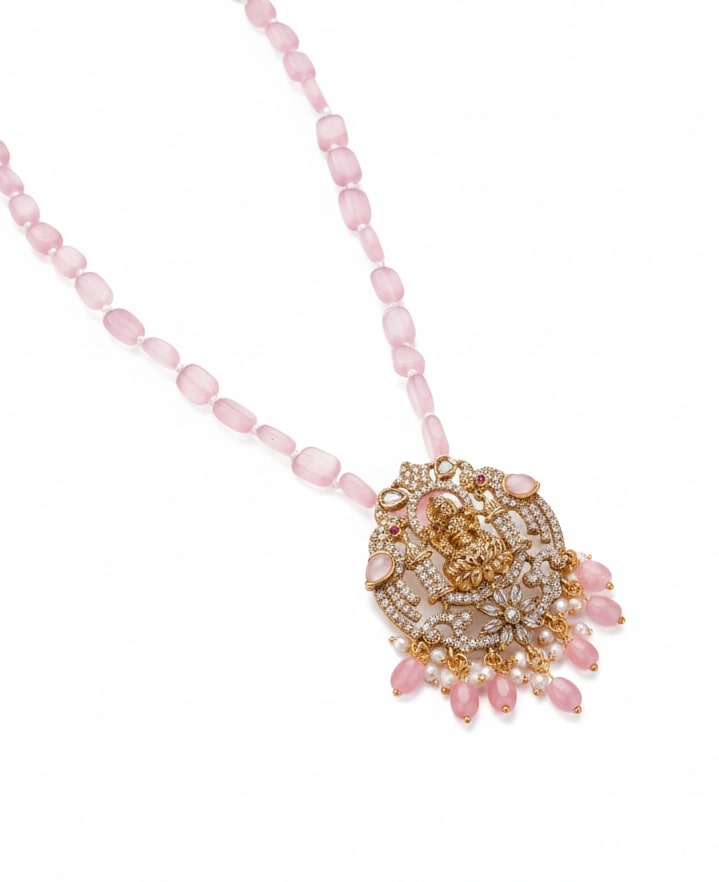 Lakshmi Divined Mehendi Plated Locket Set