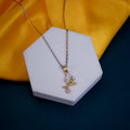 Gold-Silver Plated Murli Pendant AD Locket Set