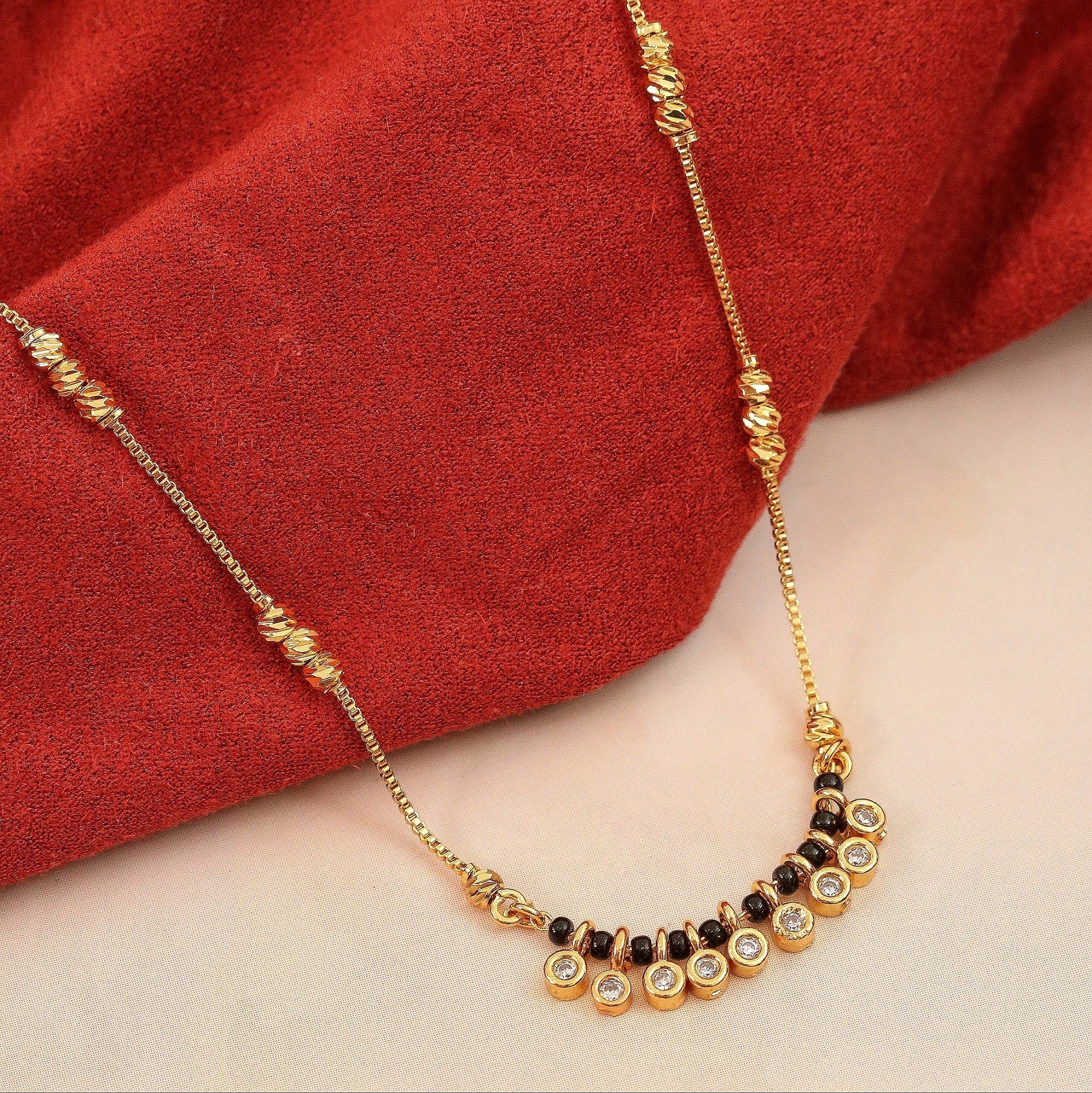 Traditional Beaded Gold Plated Mangalsutra