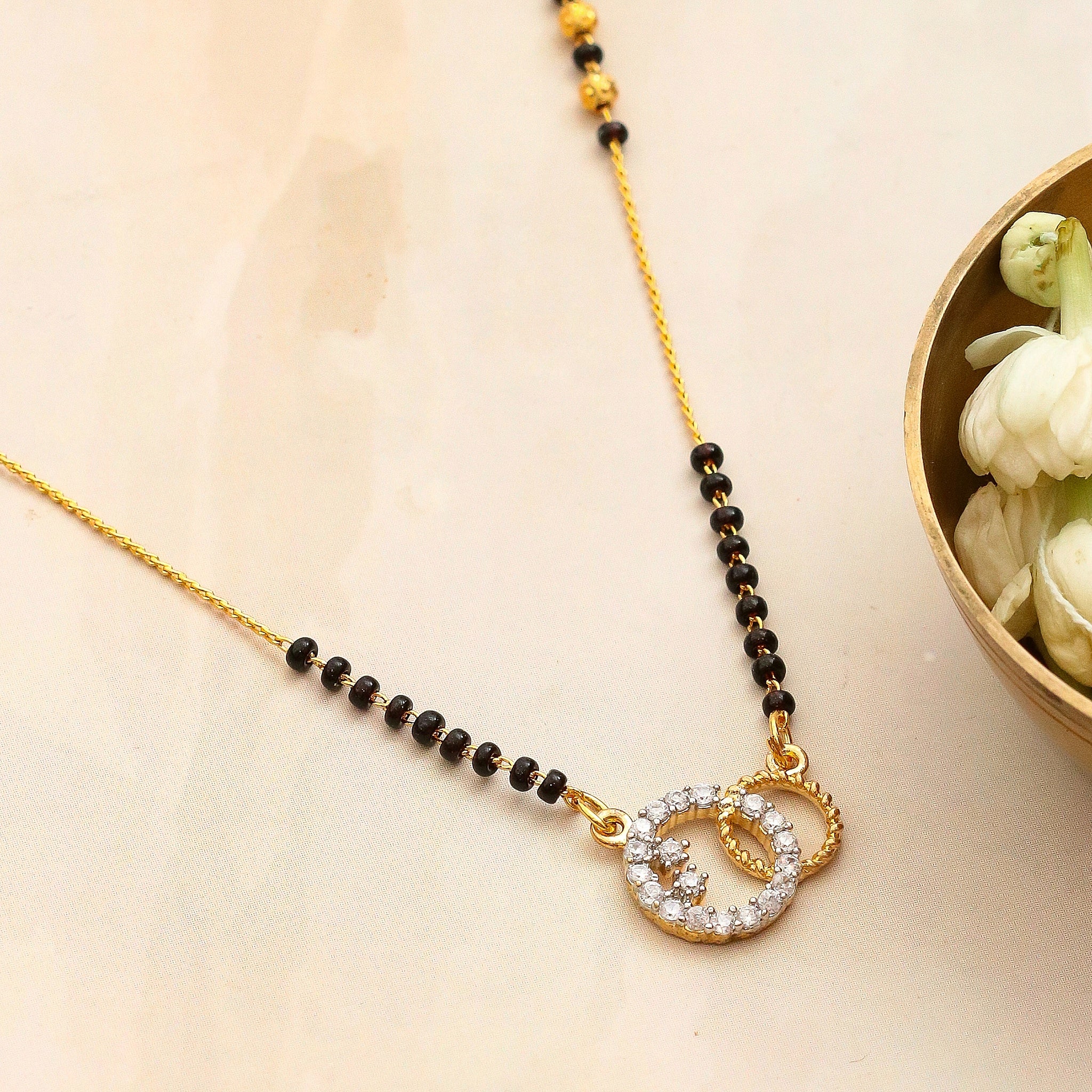Twin Loop Gold Plated Mangalsutra