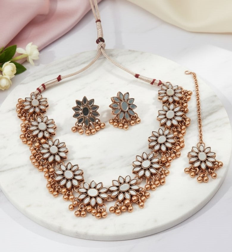 Cascading Matte Star Necklace Set