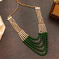 Multi-Strand Beaded Gold Plated Necklace