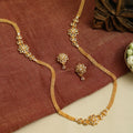 Radiant Floral Gold Plated Necklace Set