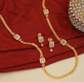Leaflet Bridged Gold Plated Necklace Set