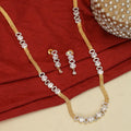 Elegant Gold Silver Plated Necklace Set