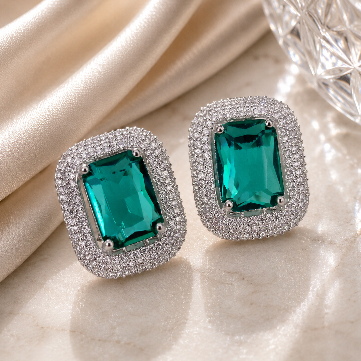 Radiant Rhodium Studs
