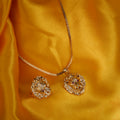 Vintage Lion King Gold Plated Locket Set and Ring Combo