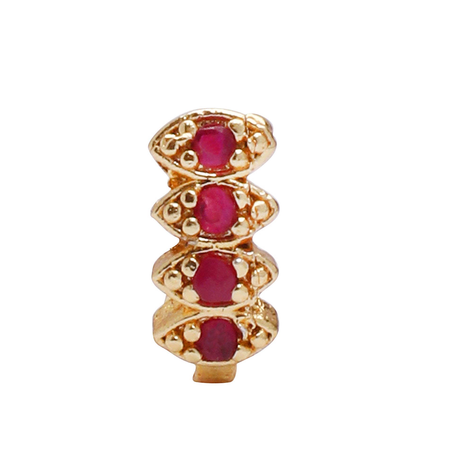 AD CZ Diamond Pressing Golden Nose Pin (1 CM)