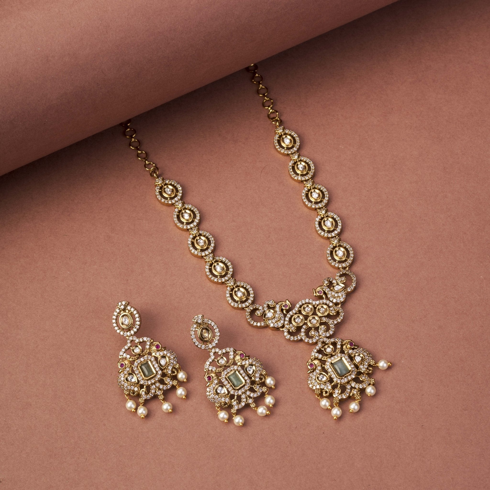 Adorable Enchanted Mehendi Plated Necklcace Set