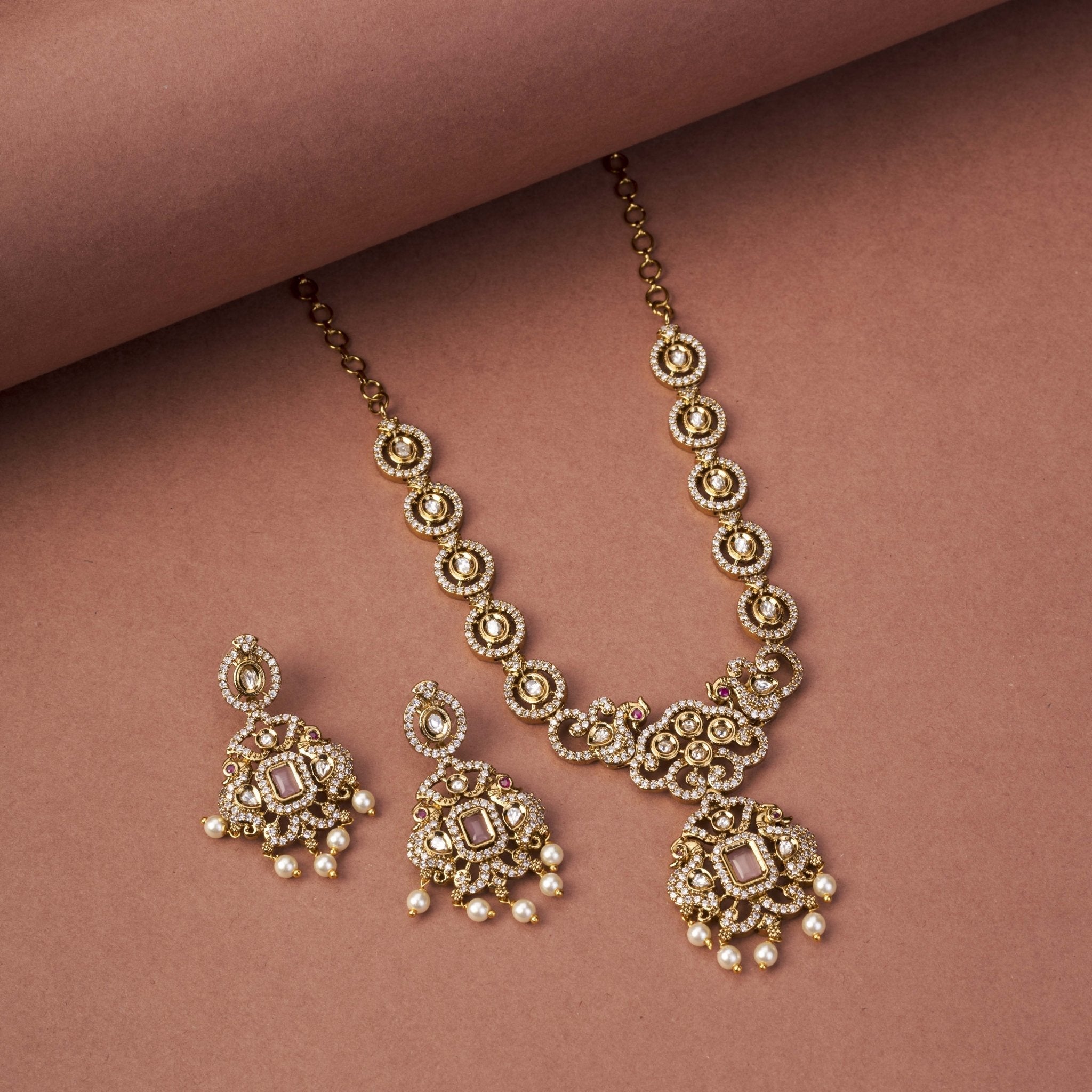 Adorable Enchanted Mehendi Plated Necklcace Set