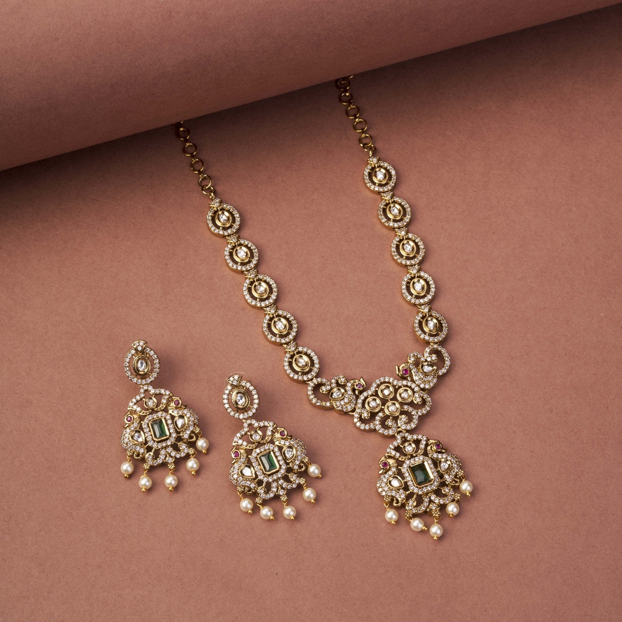 Adorable Enchanted Mehendi Plated Necklcace Set