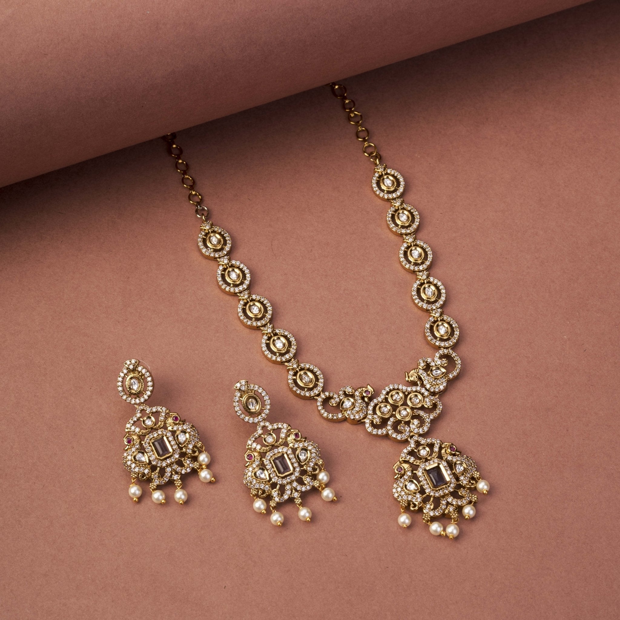 Adorable Enchanted Mehendi Plated Necklcace Set