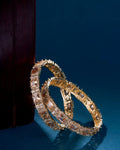 Alluring Party Wear Gold Bangles (Pack of 2) Golden