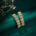 American Diamond Flower Bangles (Pack of 2)