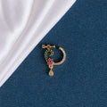 American Diamond Gold Plated Spiral Nose Screw