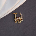 American Diamond Moti Peacock Nose Screw
