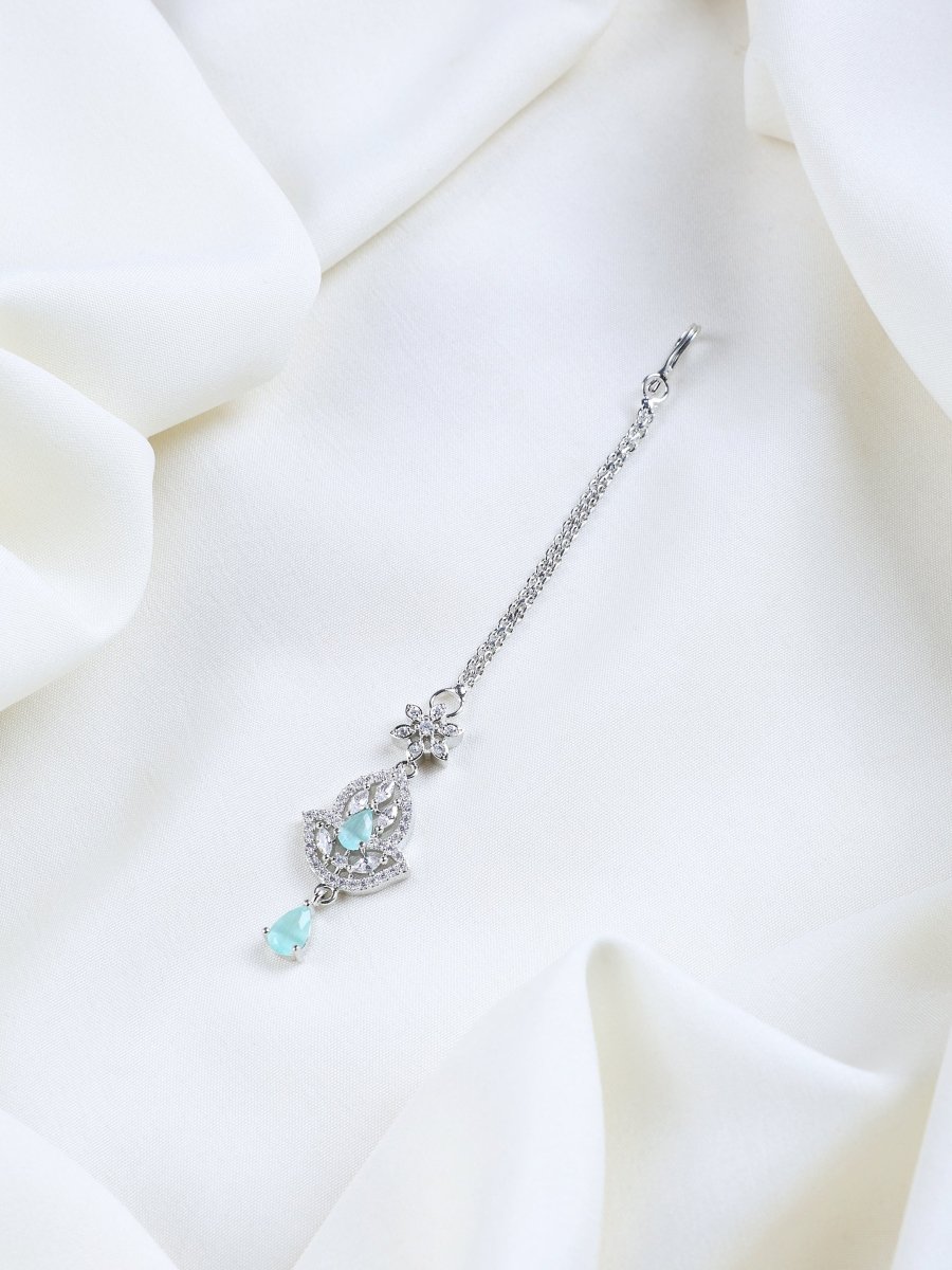 American Diamond Studded Maang Tika