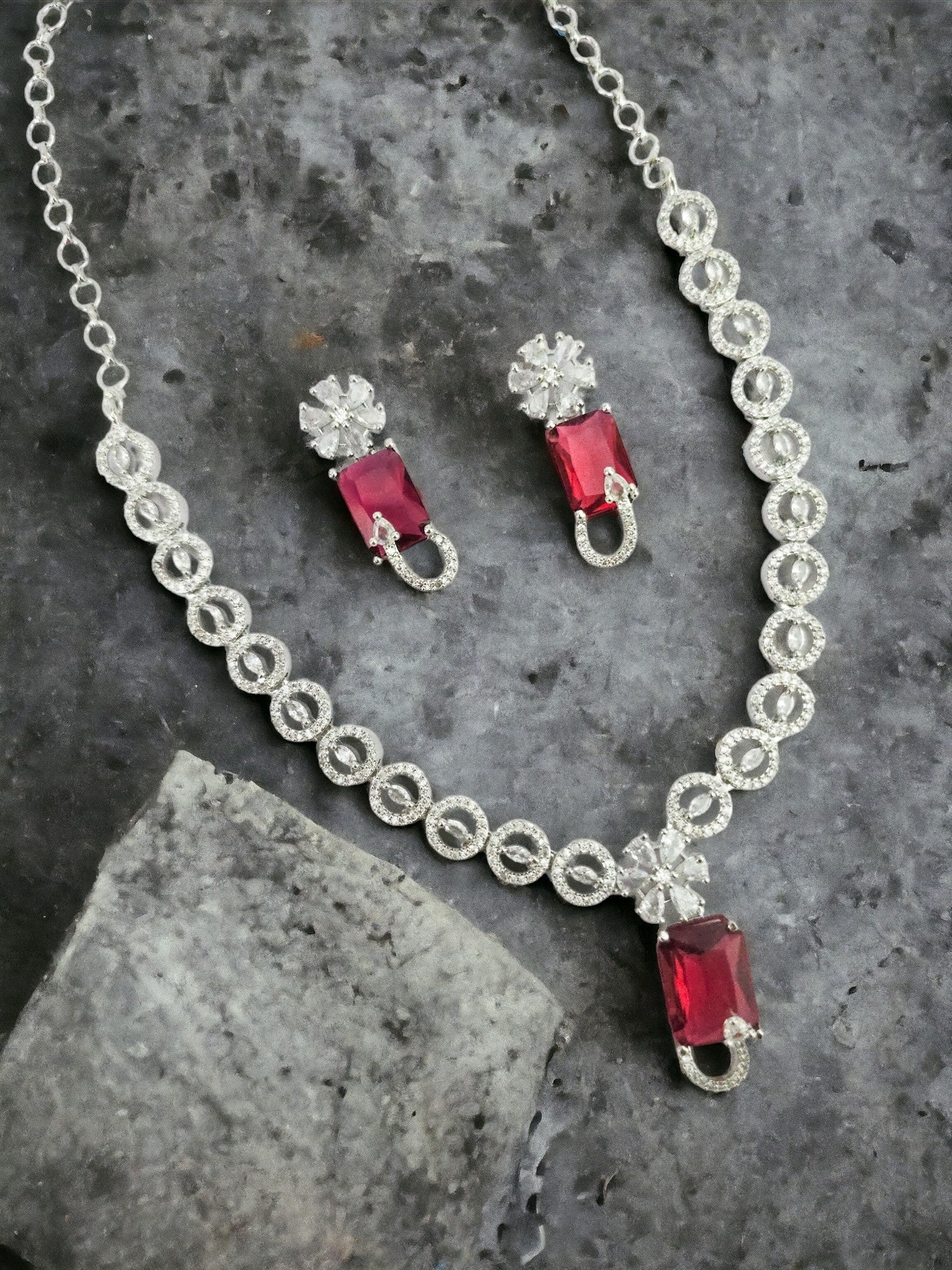 American Diamond Stylish Necklace Set