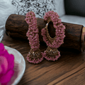 Big Brass Hoop Moti Earrings