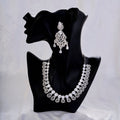 Blooming Elegance Rhodium Necklace