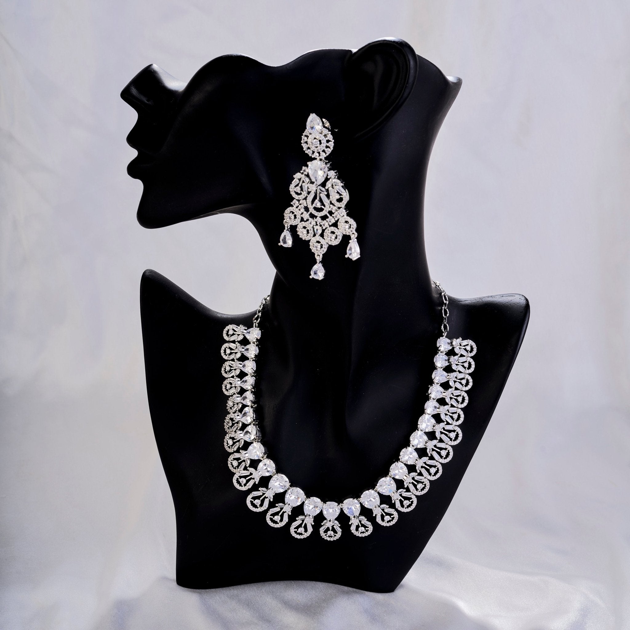 Blooming Elegance Rhodium Necklace