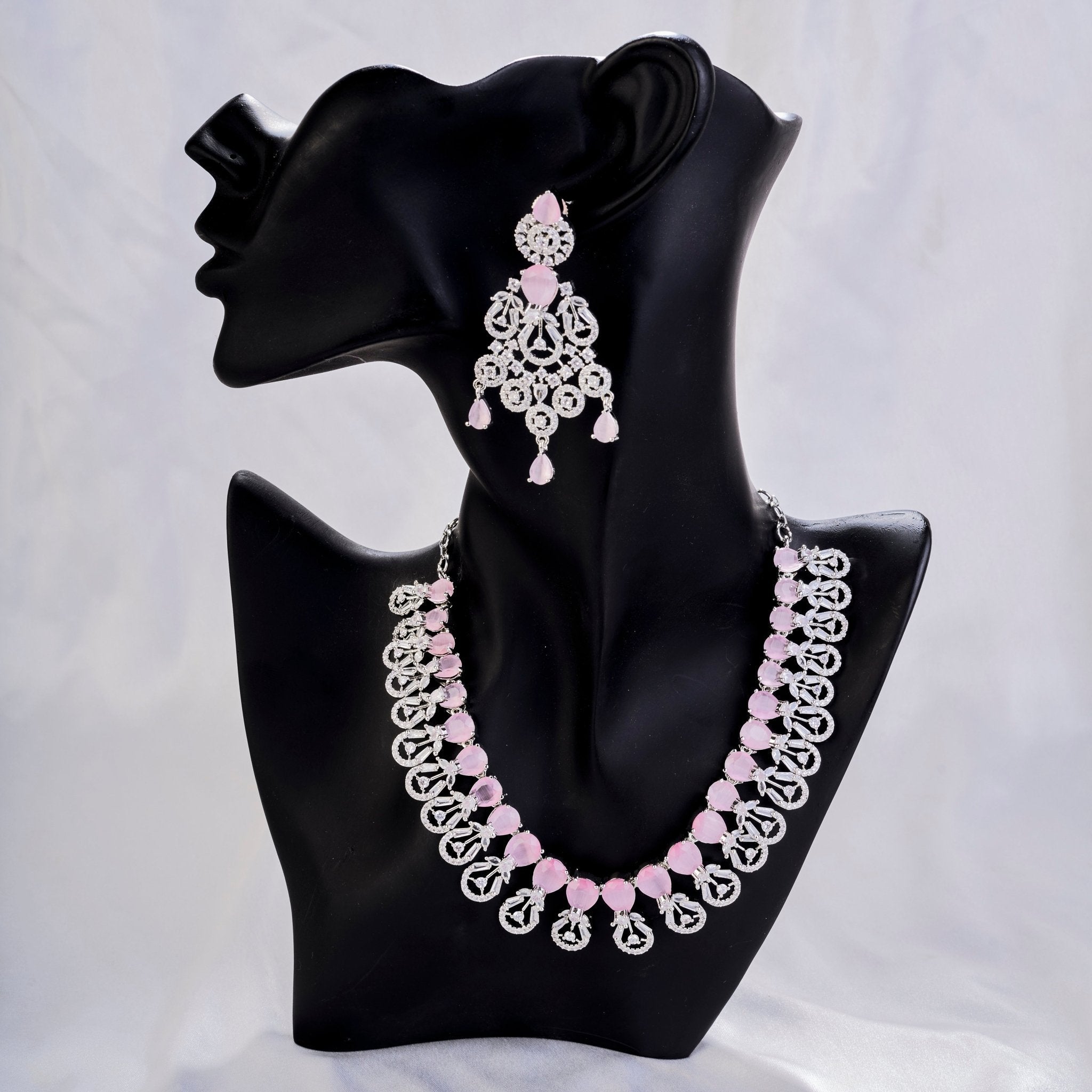 Blooming Elegance Rhodium Necklace