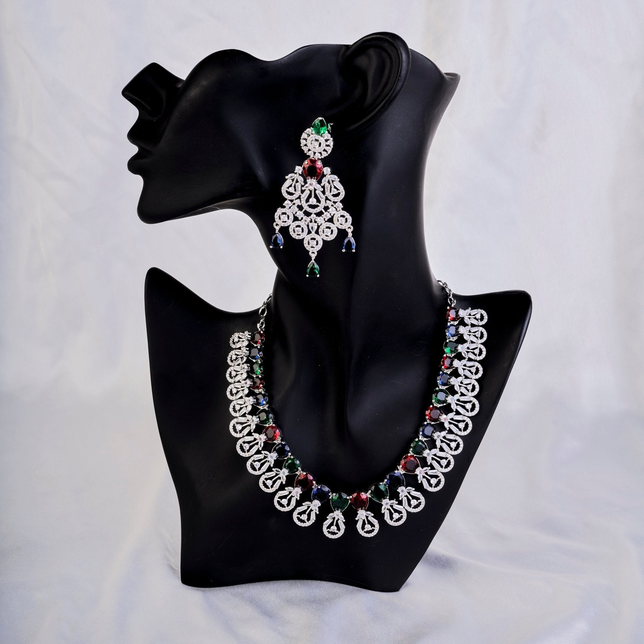 Blooming Elegance Rhodium Necklace