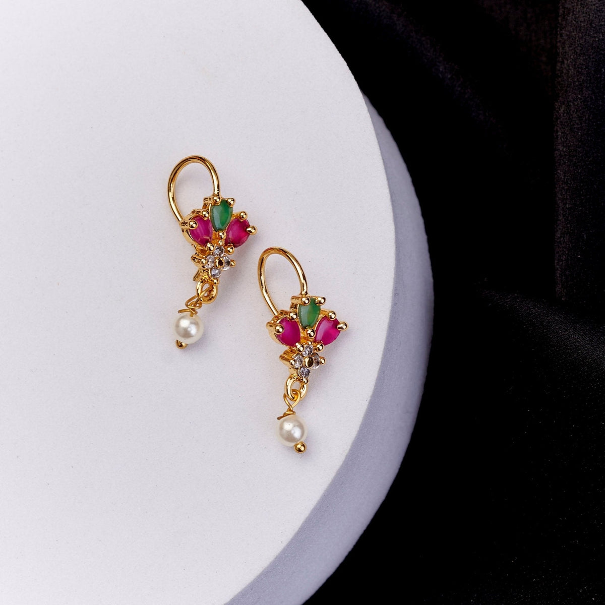 Blush Bloom Gold Plated Earrings
