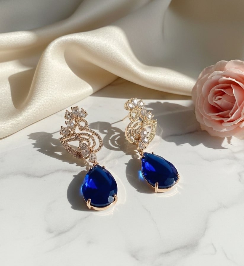 Blush Bloom Rose Gold Earrings