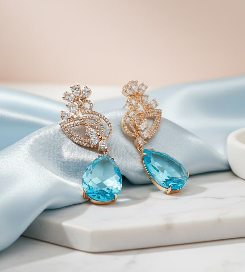Blush Bloom Rose Gold Earrings