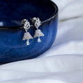 Celestial Charm Rhodium Jhumkas