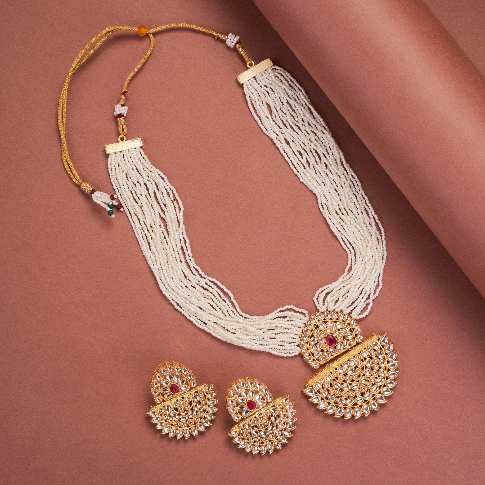 Chandra-Mukuta Gold Plated Necklace Set